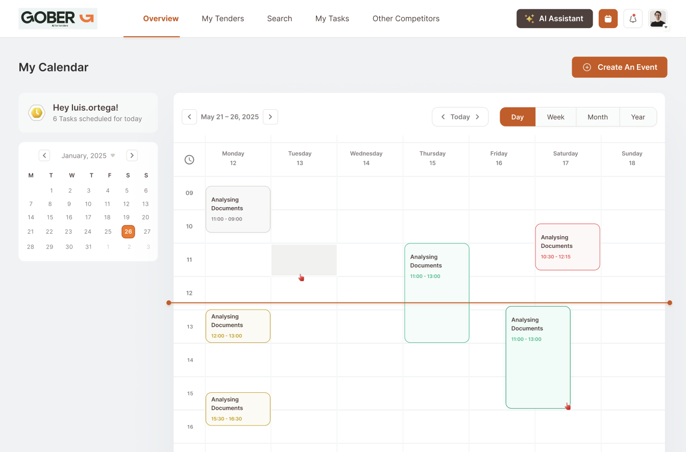 Calendario de Licitaciones